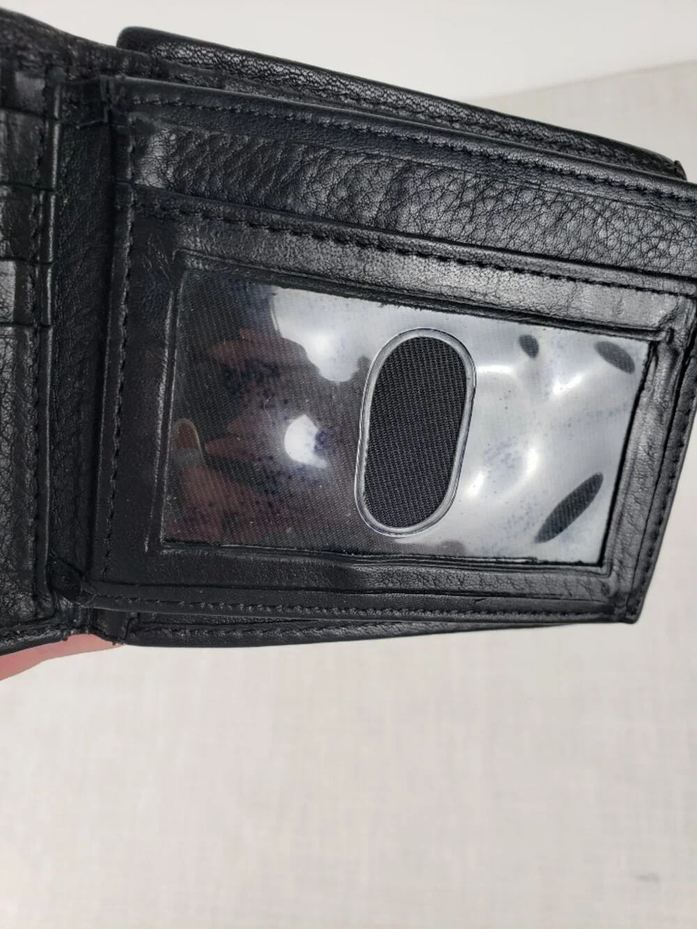 Remington Genuine Leather 12 Gauge Bifold Wallet Black Brown 3.5x4.5